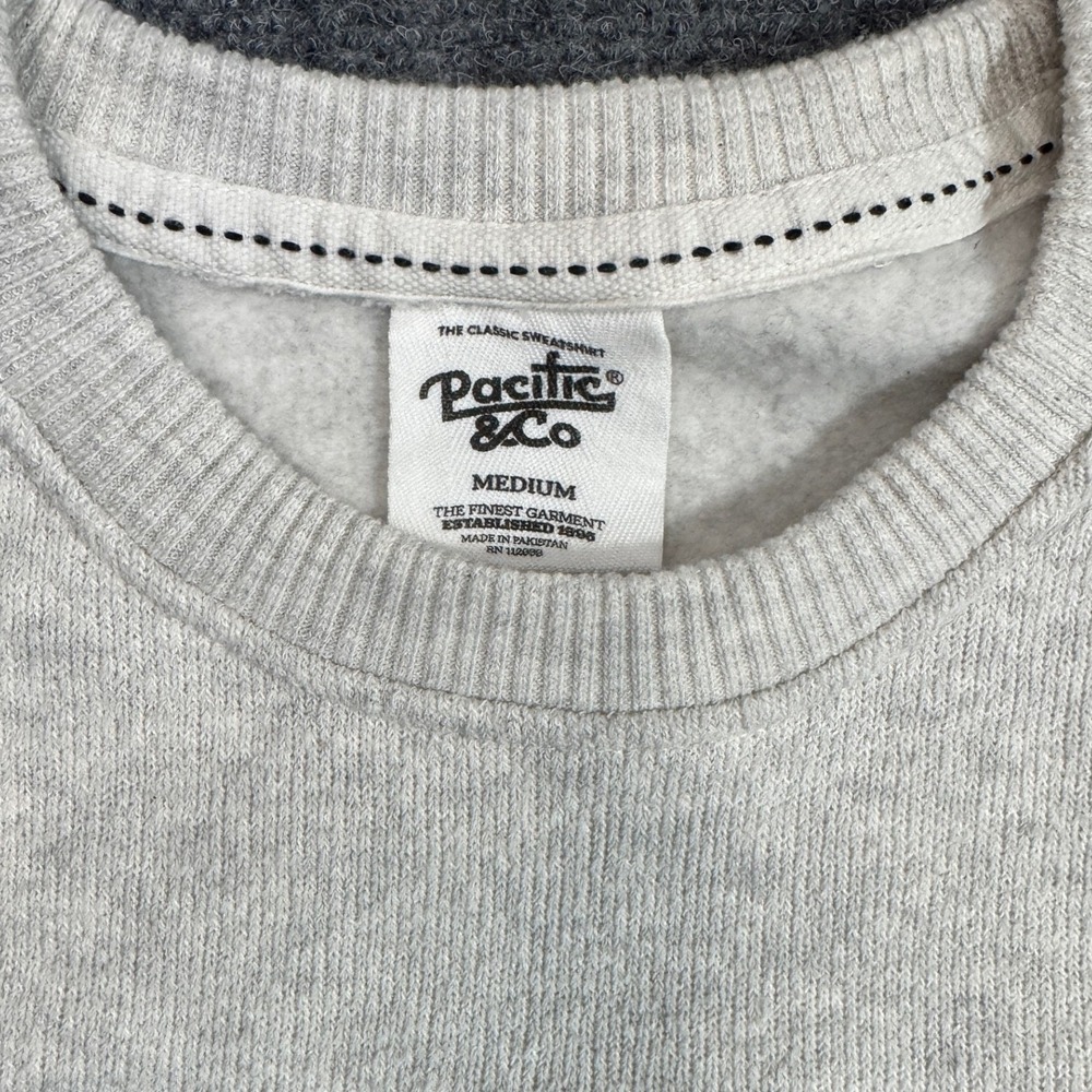 Pacific & Co San Diego California Graphic Sweatshirt Heather Grey Medium - Picture 3 of 5